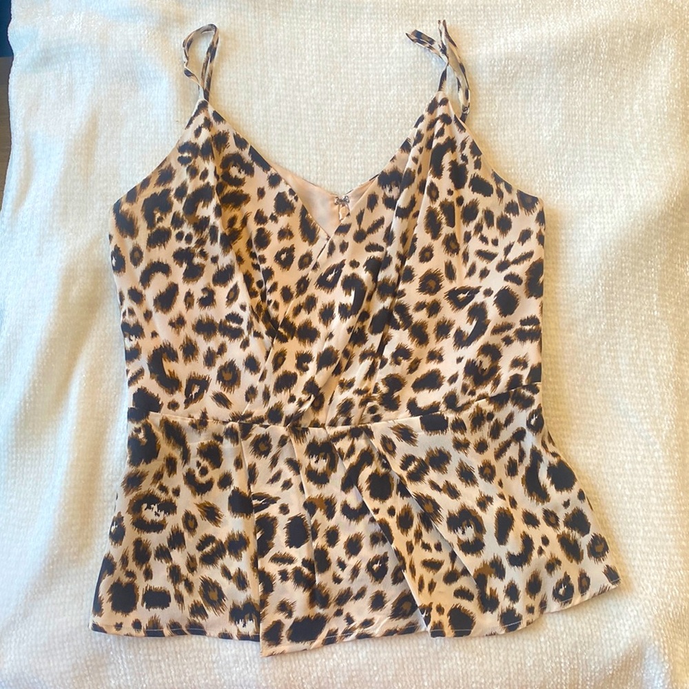 L’Agence Silk Leopard print camisole!
